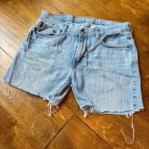 RARE American Eagle Outfitters Blue Jean Shorts with Frayed Hem